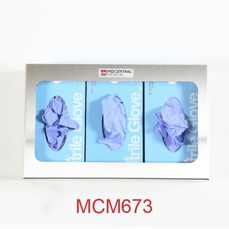 MIDCENTRAL MEDICAL Triple Glove Box, vertical MCM673